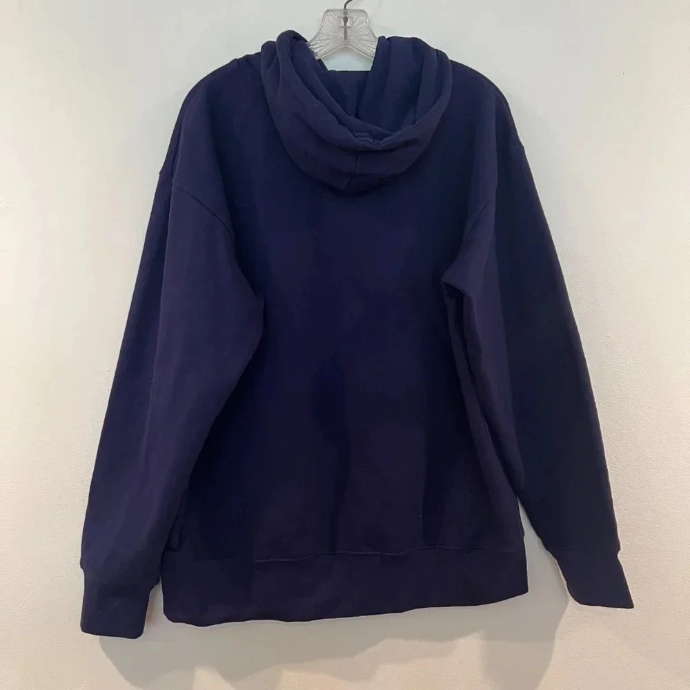 Market Navy Graphic Streetwear Loungewear Casual Hooded Sweatshirt Hoodie L NWT - Picture 8 of 9
